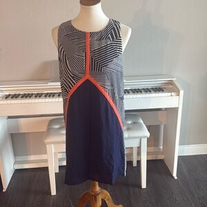 Thml Orange & Blue Dress Sz Small Nee With Tags